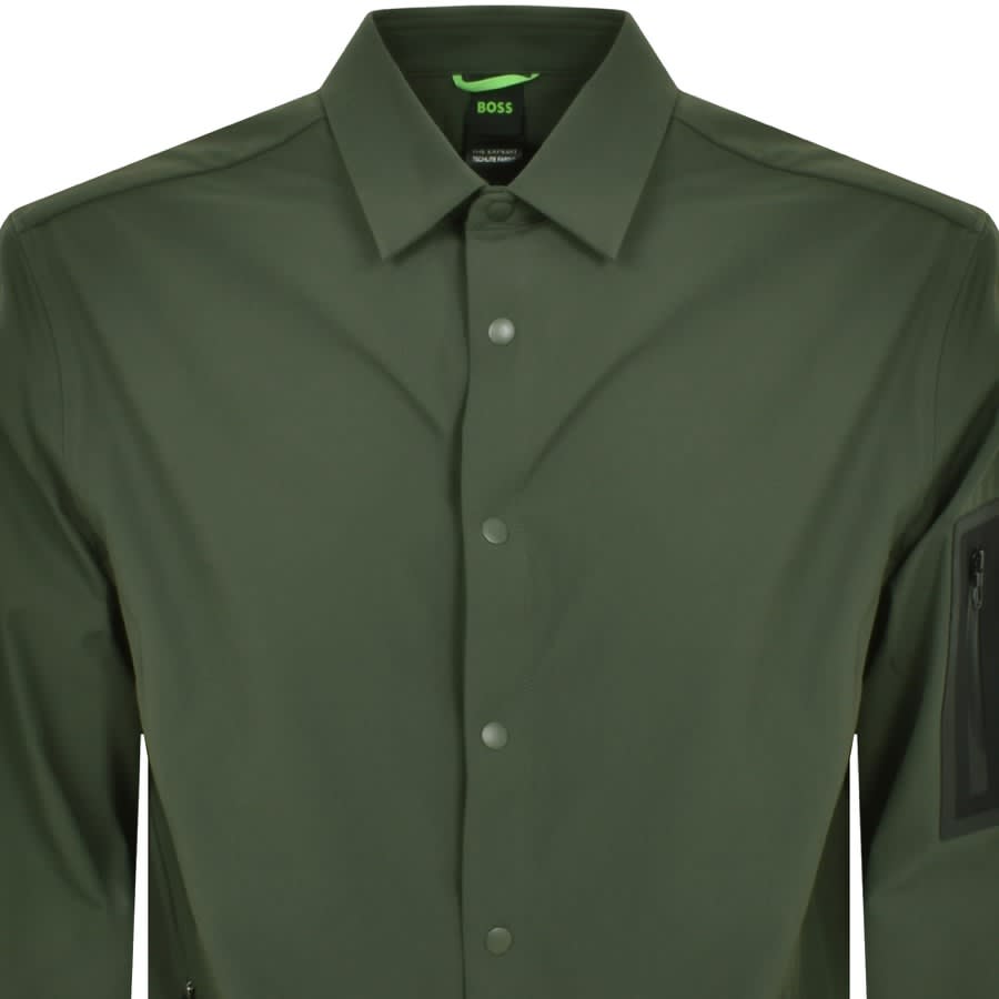 Image number 2 for BOSS B Expedit L Overshirt Green