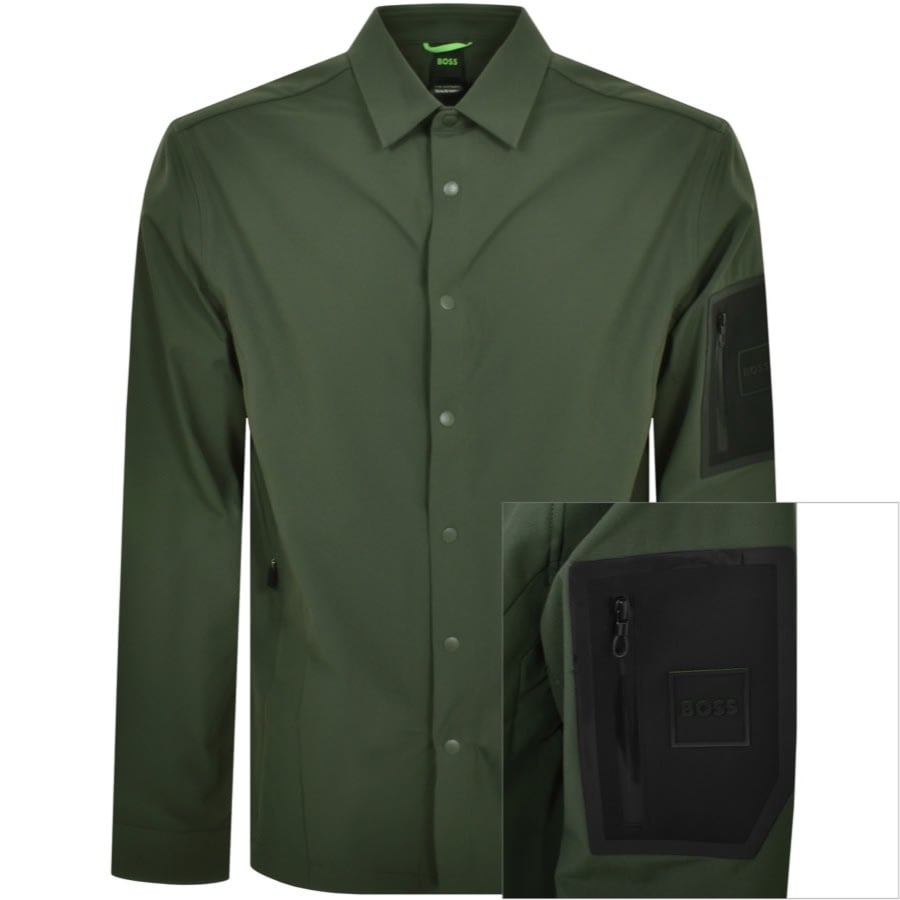 Image number 1 for BOSS B Expedit L Overshirt Green