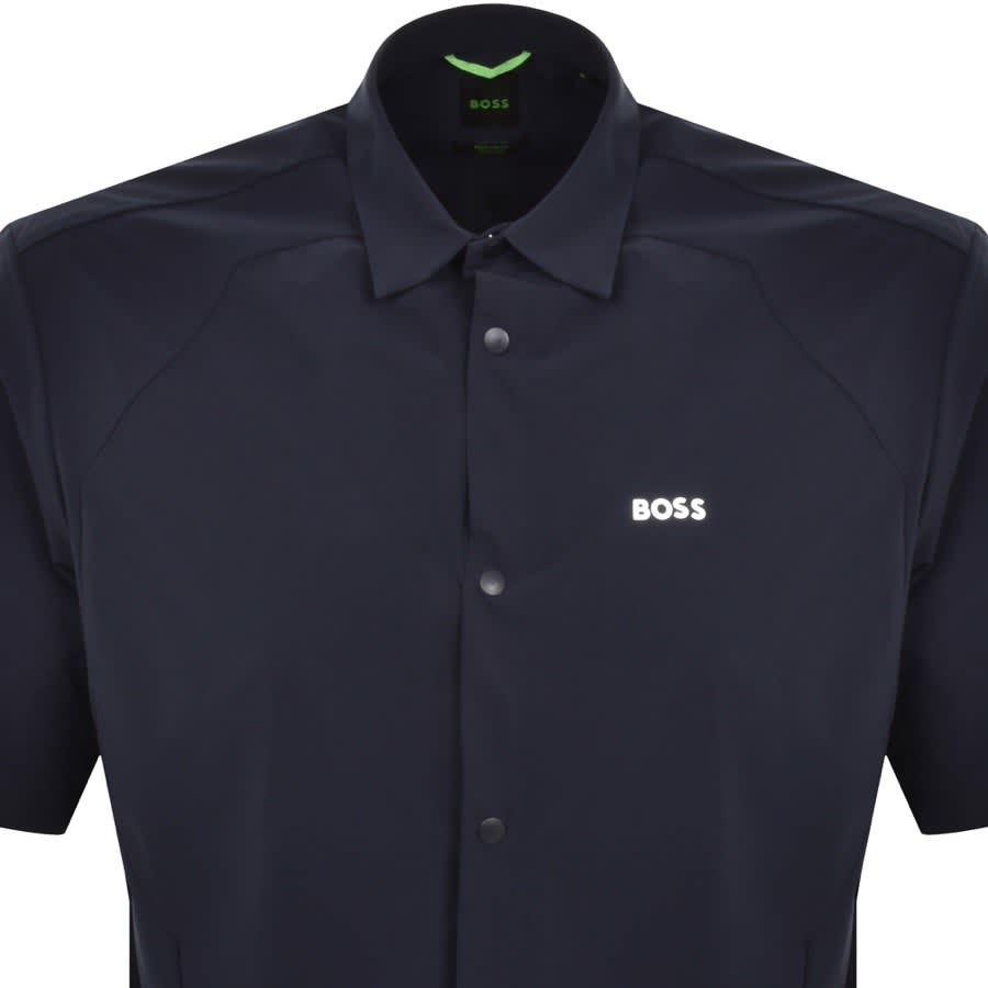 Image number 2 for BOSS B Bizz S Short Sleeved Shirt Dark Blue