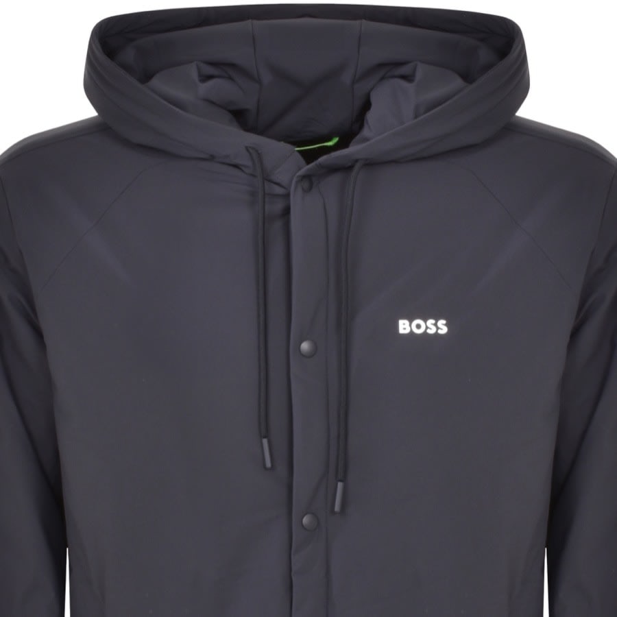 Image number 2 for BOSS B Benat L Hooded Overshirt Navy