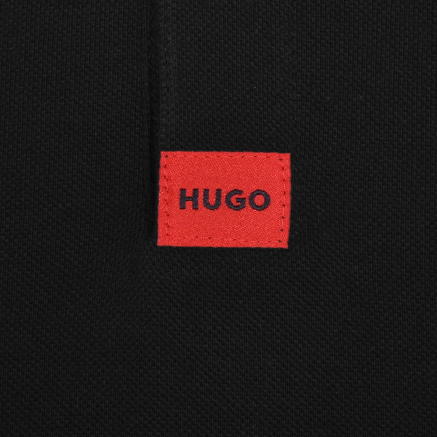 HUGO Deresolo 222 Long Sleeve Polo T Shirt Black | Mainline Menswear