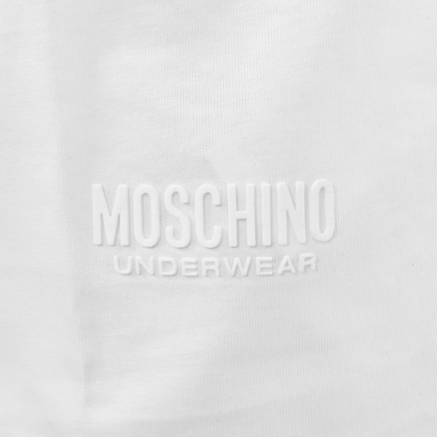 Moschino Underwear Men's White Cotton Jersey Logo Band T-Shirt
