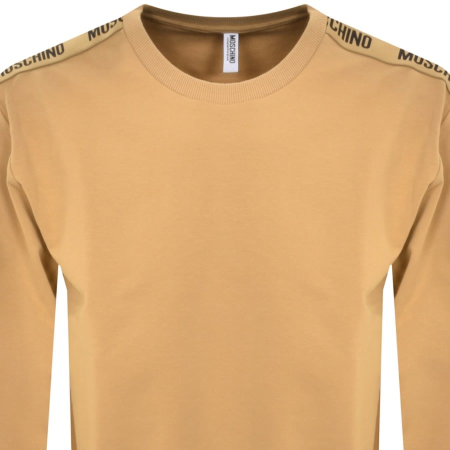 Image number 2 for Moschino Tape Logo Sweatshirt Brown
