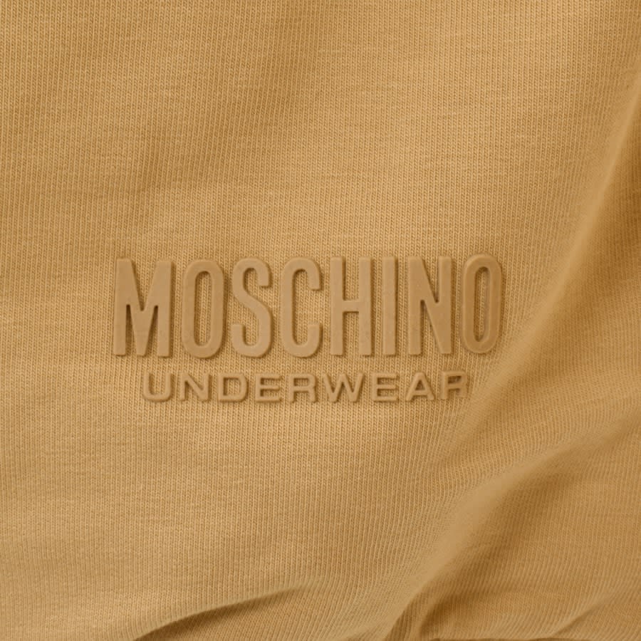 Image number 4 for Moschino Logo Tape Hoodie Brown