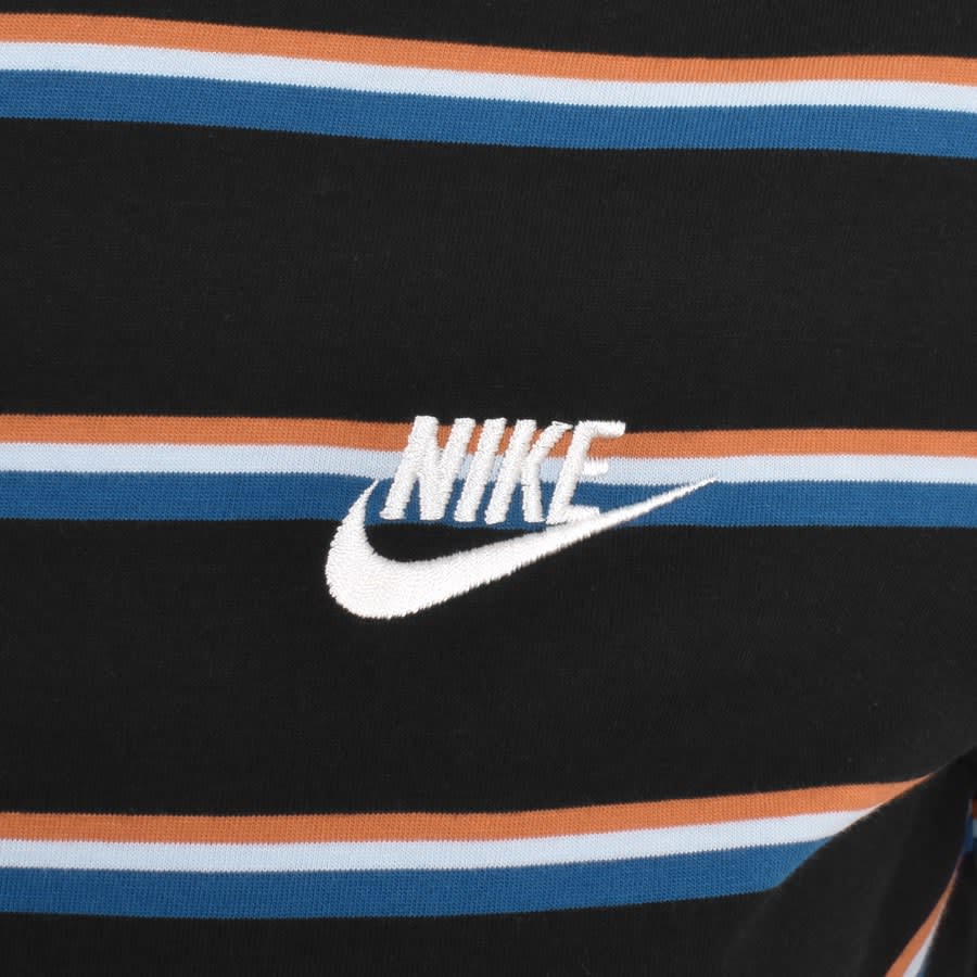 Image number 3 for Nike Club Stripe T Shirt Black