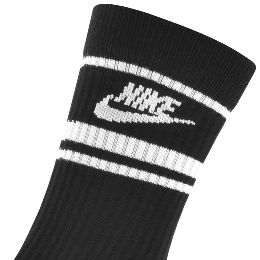 Nike Three Pack Dri Fit Essential Socks Black | Mainline Menswear