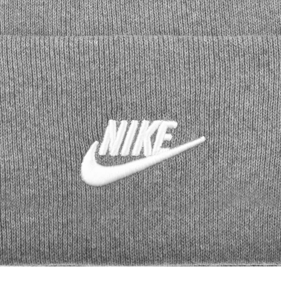 Image number 3 for Nike Futura Cuffed Knit Beanie Hat Grey