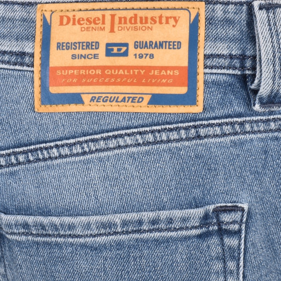 Image number 3 for Diesel Larkee Light Wash Regular Fit Jeans Blue