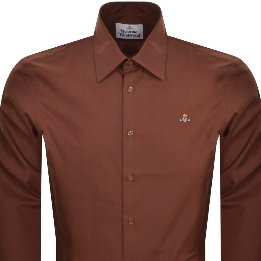 Image number 2 for Vivienne Westwood Long Sleeved Shirt Brown
