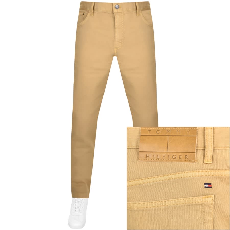 Image number 1 for Tommy Hilfiger Denton Straight Fit Chinos Brown