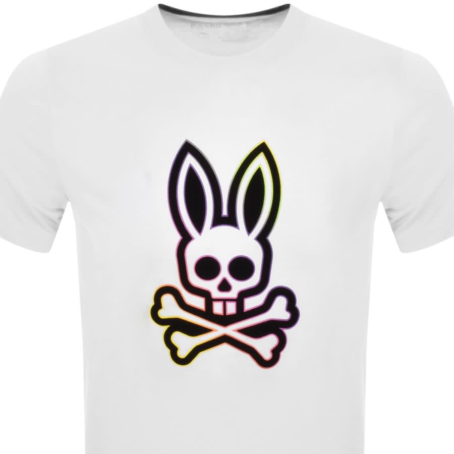Psycho Bunny Flocking Logo T Shirt White | Mainline Menswear