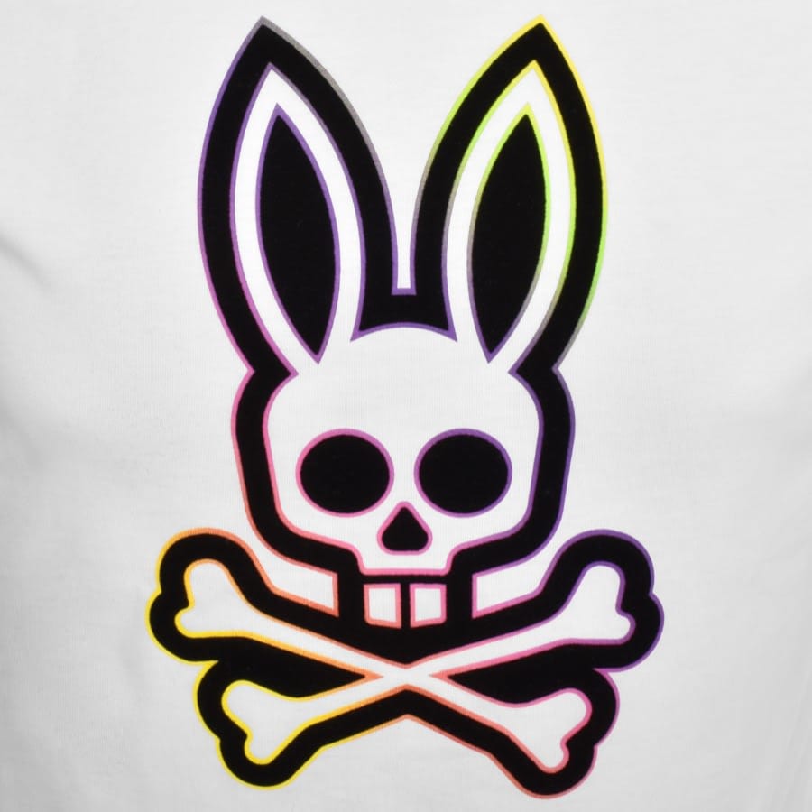 Psycho Bunny Flocking Logo T Shirt White | Mainline Menswear