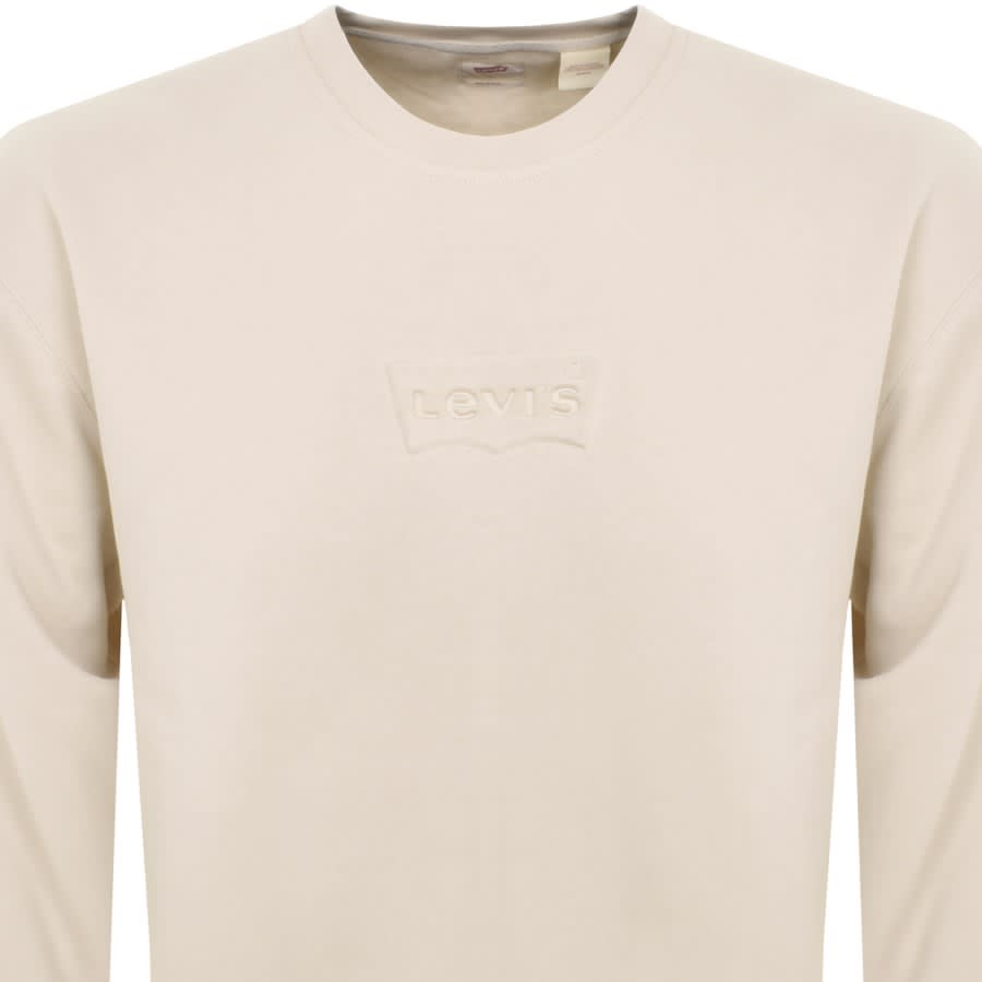Image number 2 for Levis Relaxed Graphic Sweatshirt Beige
