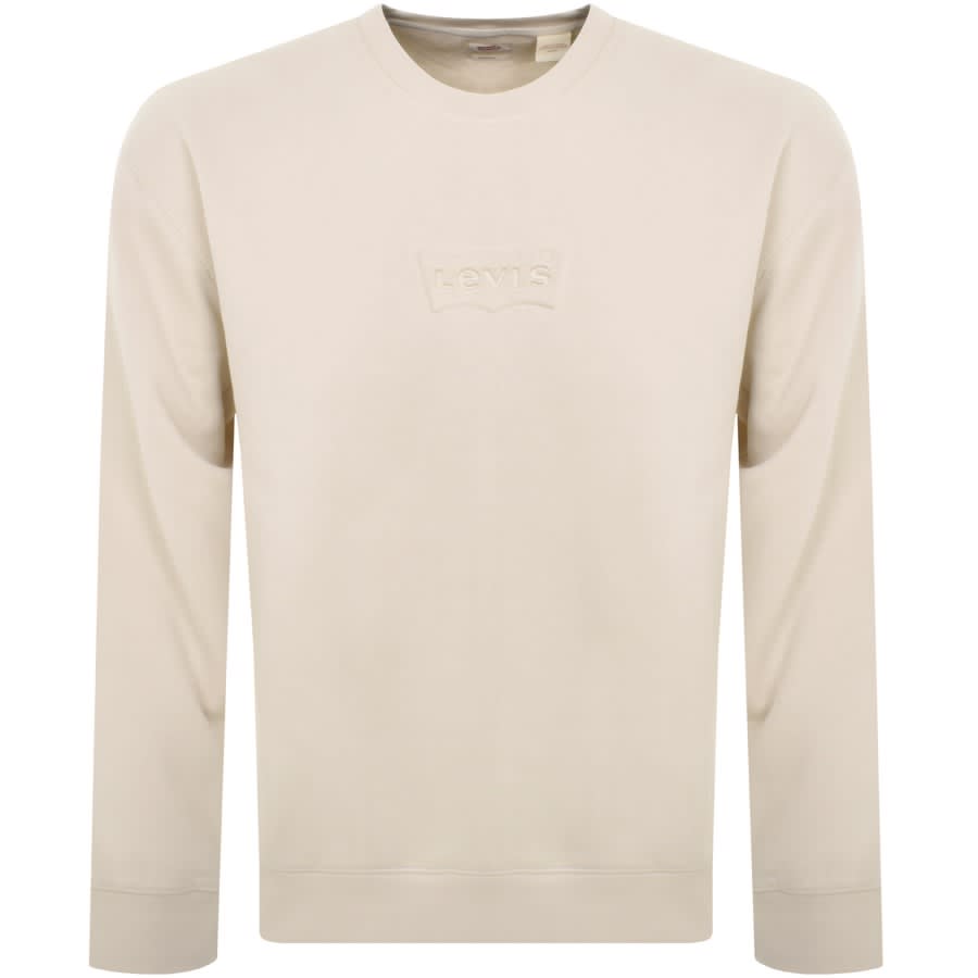 Image number 1 for Levis Relaxed Graphic Sweatshirt Beige