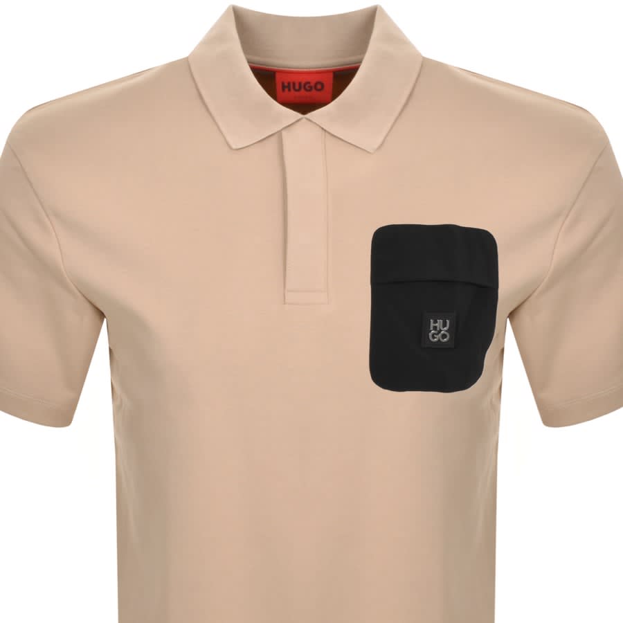 Image number 2 for HUGO Domer Polo T Shirt Beige