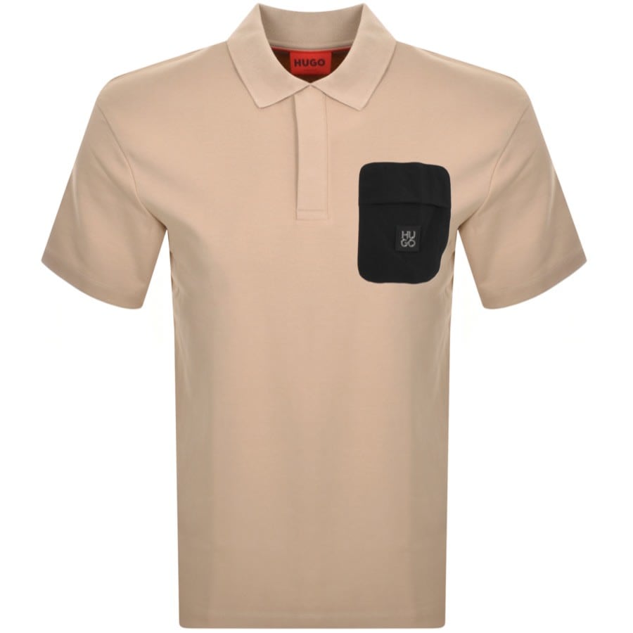 Image number 1 for HUGO Domer Polo T Shirt Beige
