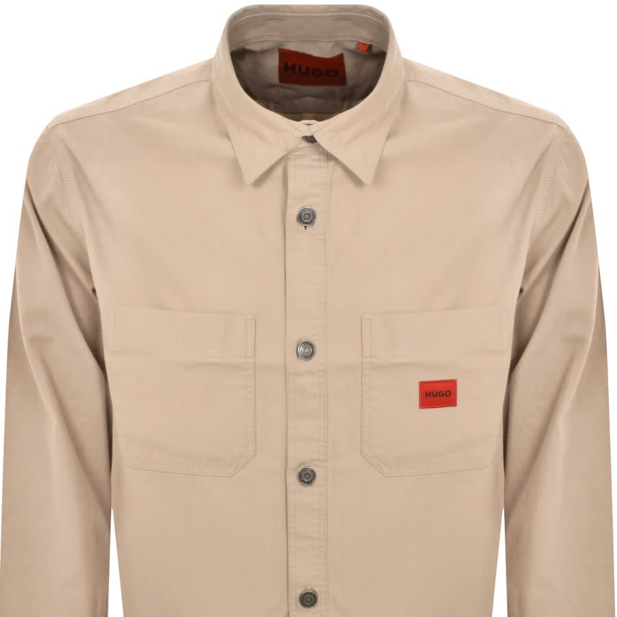 Image number 2 for HUGO Erato Overshirt Jacket Beige