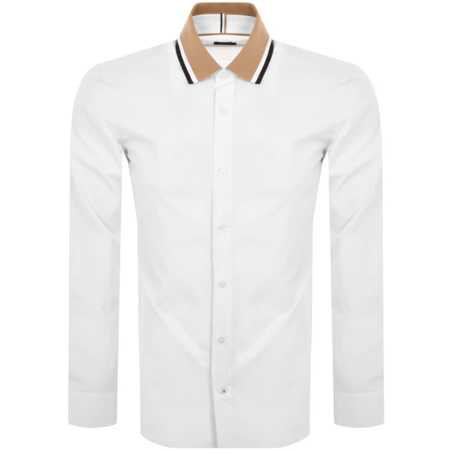 Image number 1 for BOSS S Liam Polo 233 Long Sleeved Shirt White