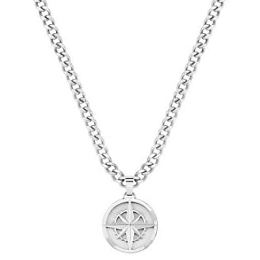 Image number 3 for BOSS Compass Necklace Silver