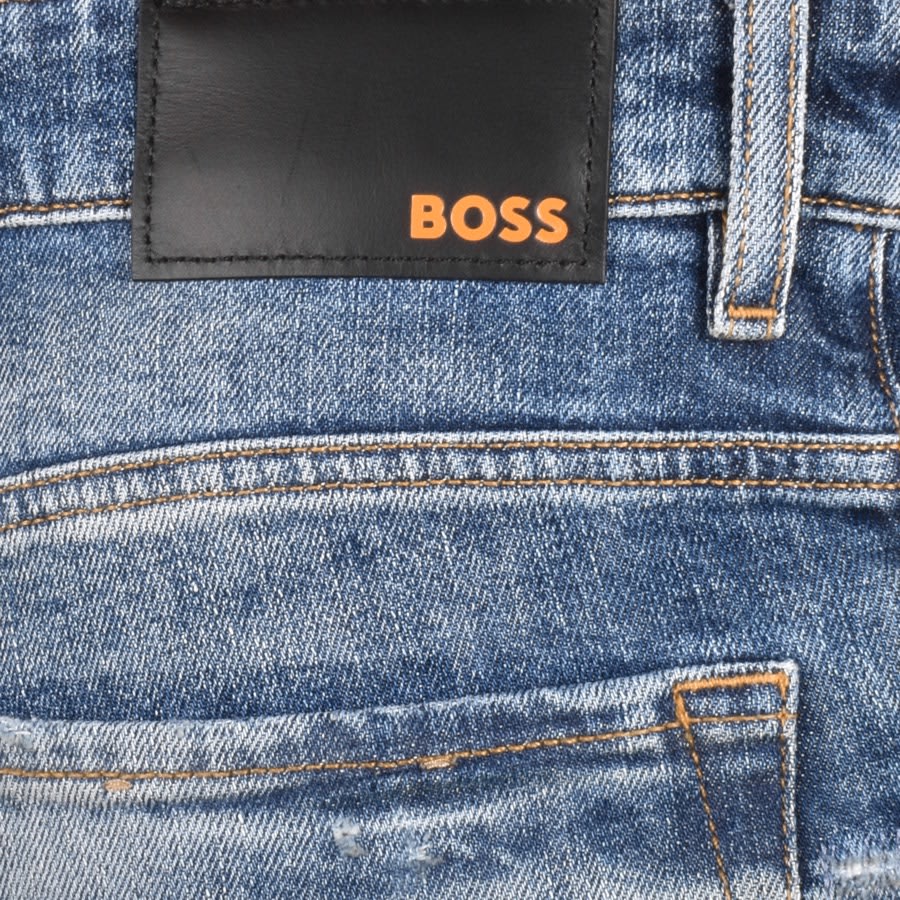 BOSS RE Maine Regular Fit Mid Wash Jeans Blue | Mainline Menswear