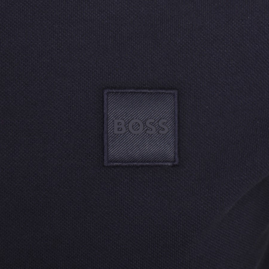 Image number 3 for BOSS Passerby Long Sleeved Polo T Shirt Navy