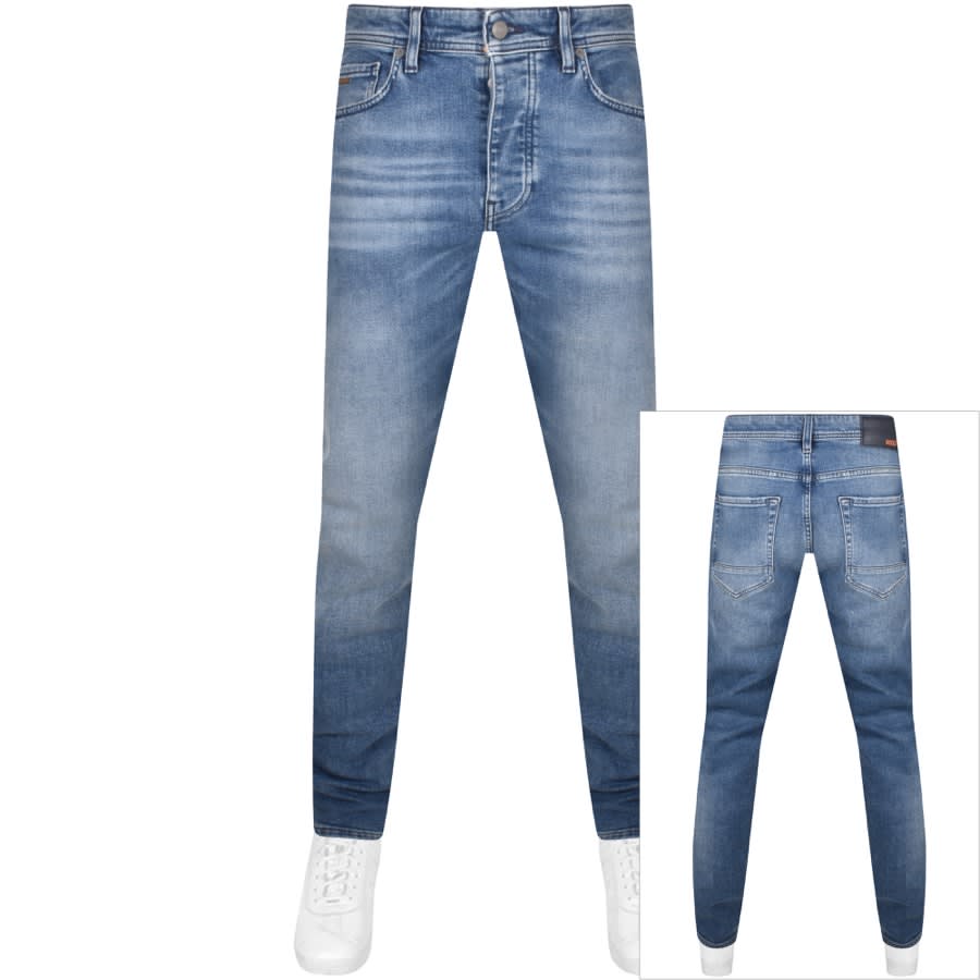 Image number 1 for BOSS Taber Light Wash Jeans Blue