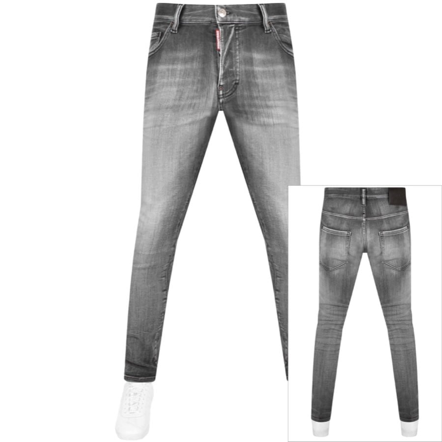 Image number 1 for DSQUARED2 Skater Slim Fit Jeans Grey