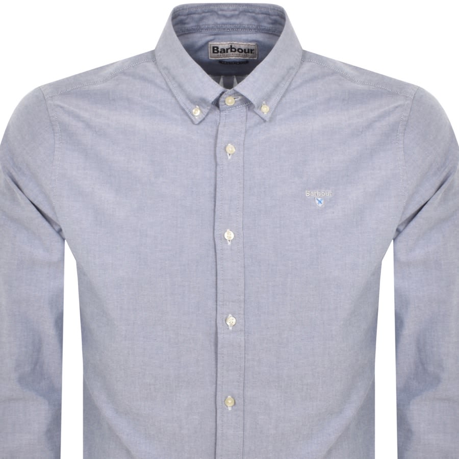 Image number 2 for Barbour Long Sleeved Oxtown Shirt Blue