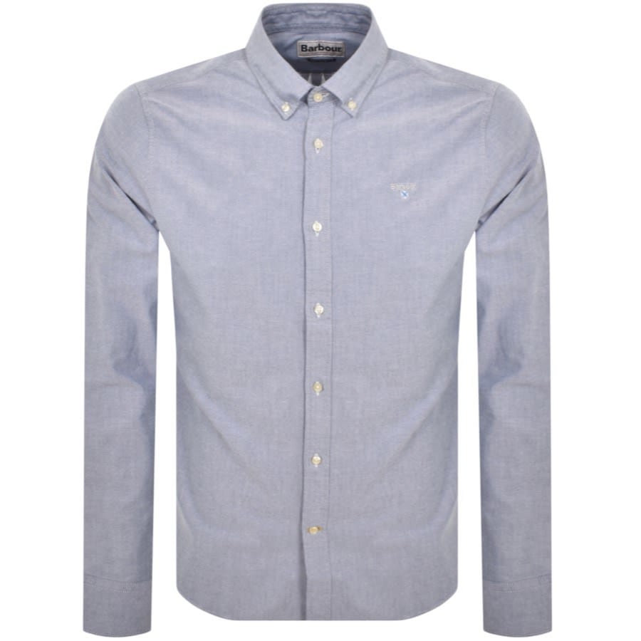 Image number 1 for Barbour Long Sleeved Oxtown Shirt Blue