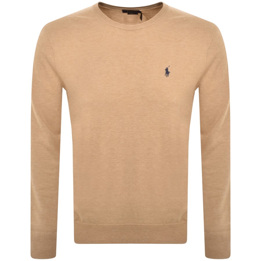 Image number 1 for Ralph Lauren Crew Neck Knit Jumper Brown