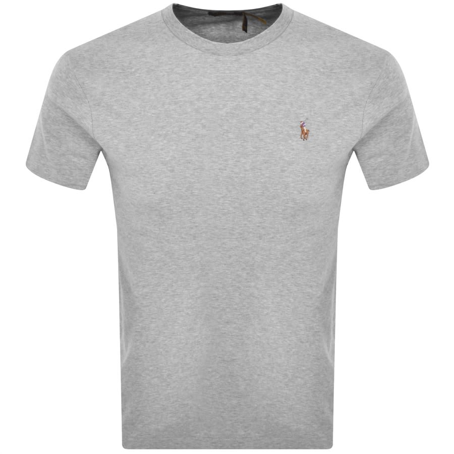 Image number 1 for Ralph Lauren Pima Crew Neck T Shirt Grey