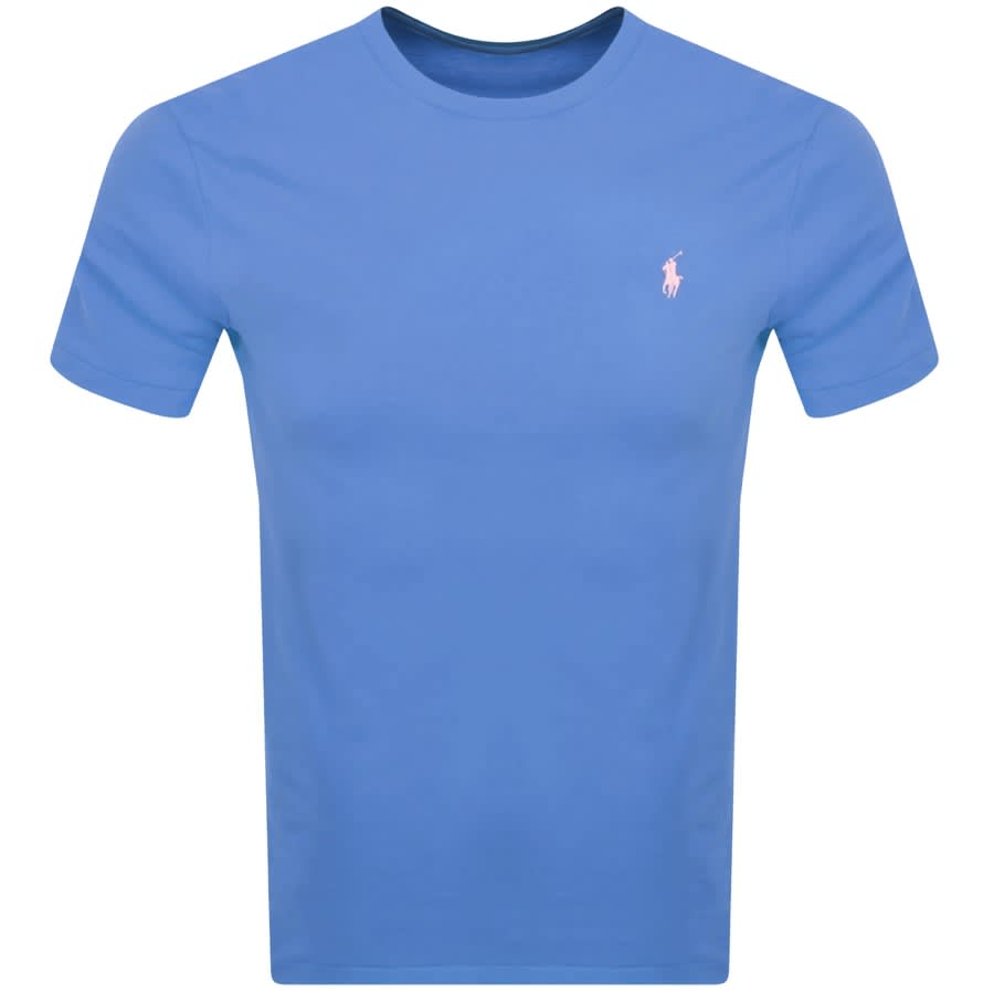 Image number 1 for Ralph Lauren Crew Neck Slim Fit T Shirt Blue