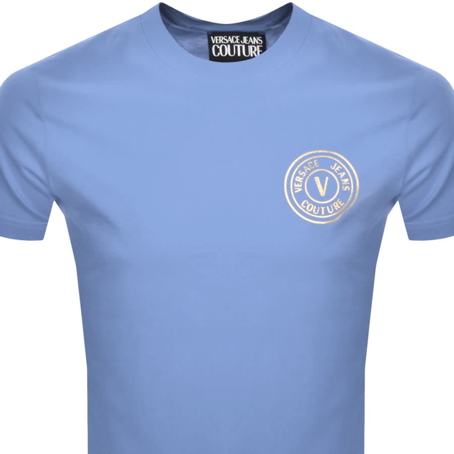 Image number 2 for Versace Jeans Couture Slim Fit Logo T Shirt Blue