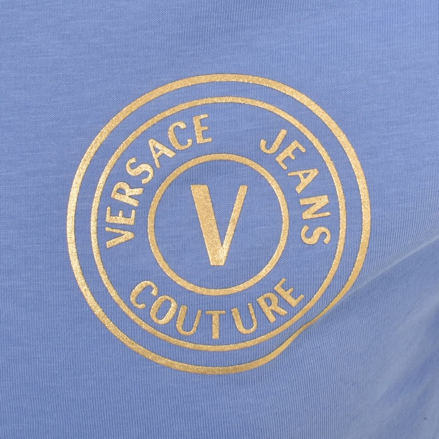 Image number 3 for Versace Jeans Couture Slim Fit Logo T Shirt Blue