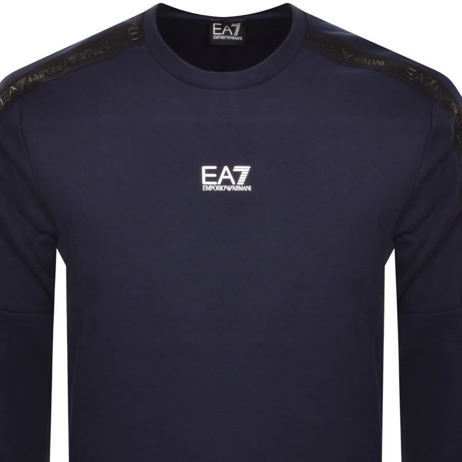 Image number 2 for EA7 Emporio Armani Logo Sweatshirt Navy