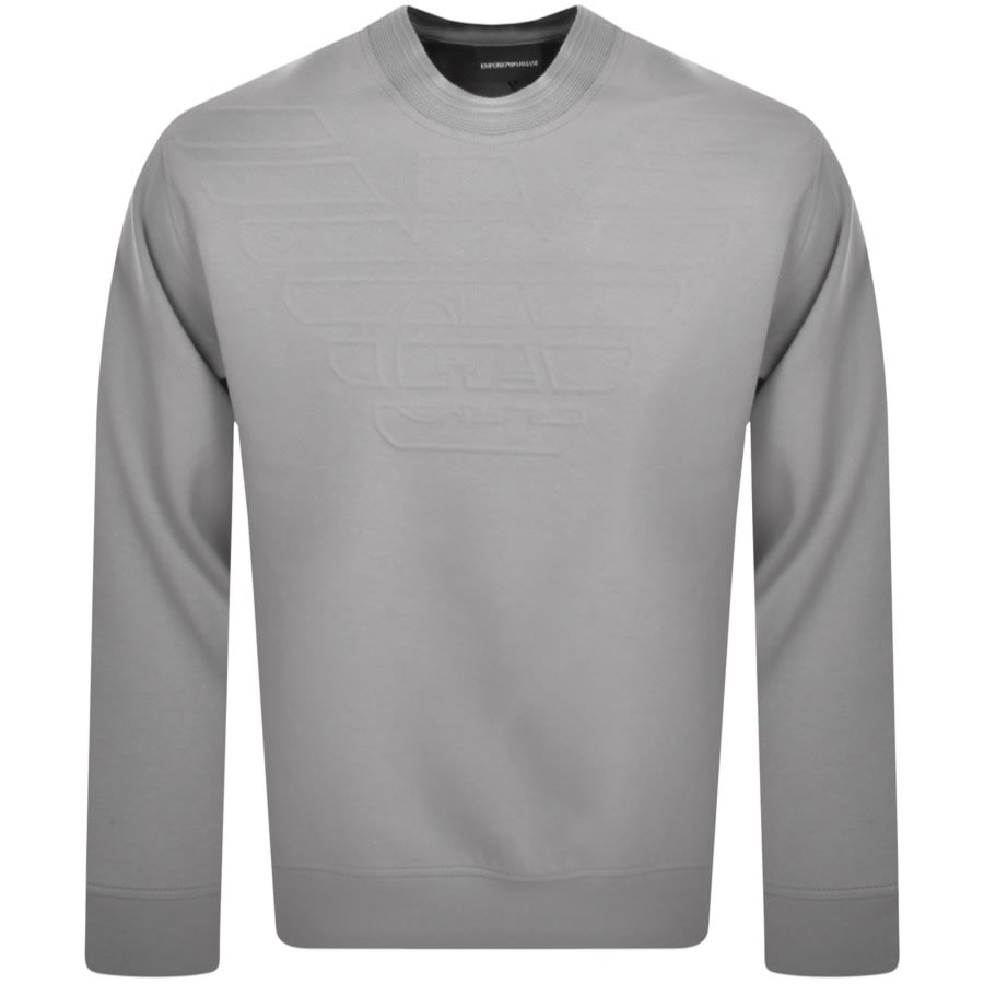 Image number 1 for Emporio Armani Crew Neck Logo Sweatshirt Grey