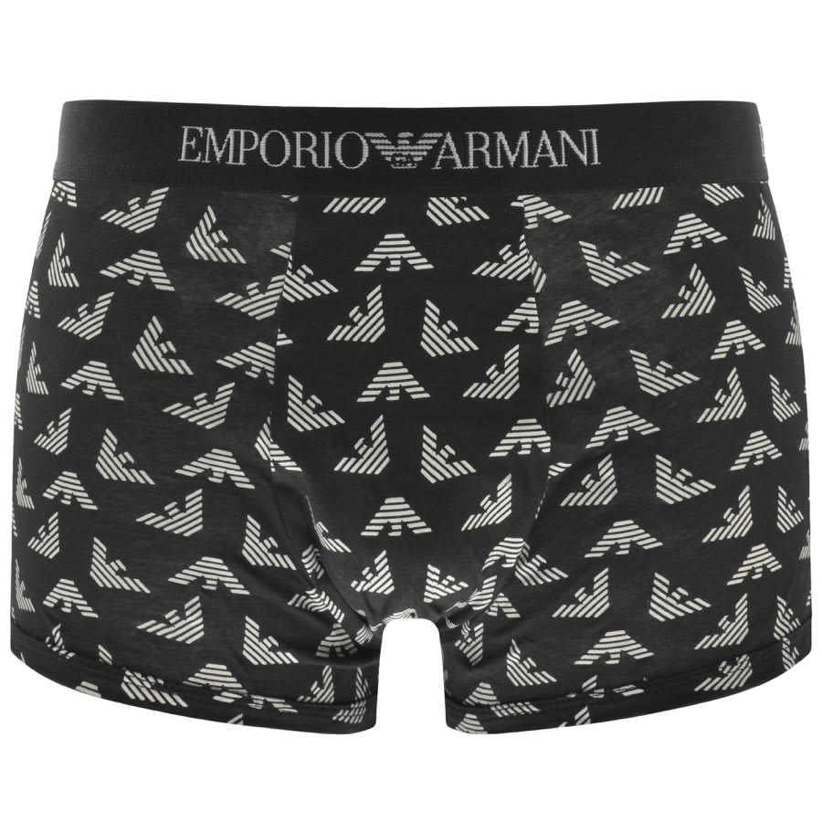 Emporio Armani Bodywear 3-pack trunks with colorful waistbands in black