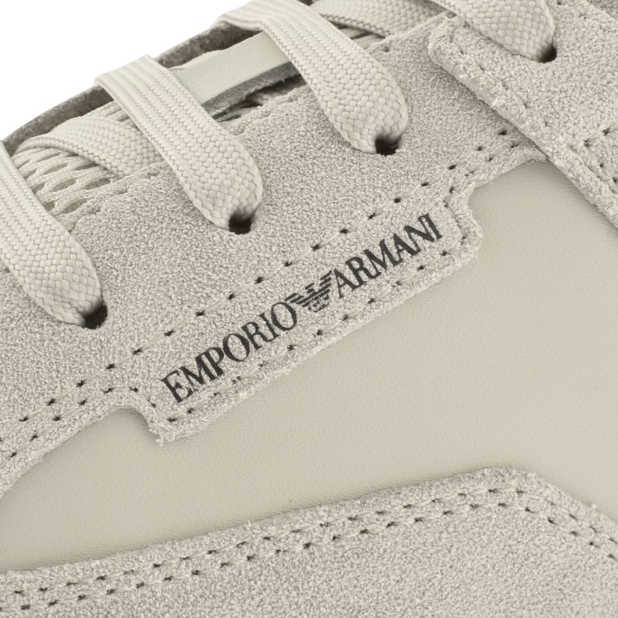 Grey armani trainers store
