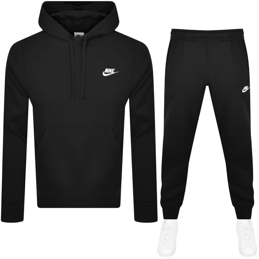 Nike Club Logo Tracksuit Black Mainline Menswear