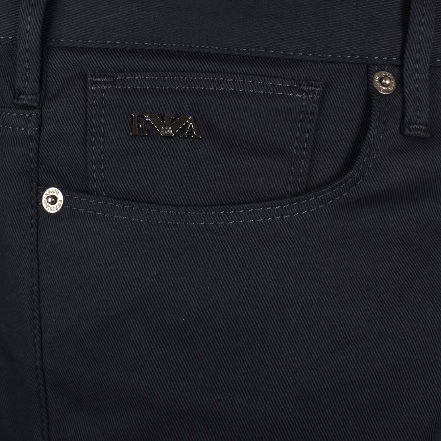 Image number 4 for Emporio Armani J06 Slim Fit Trousers Navy