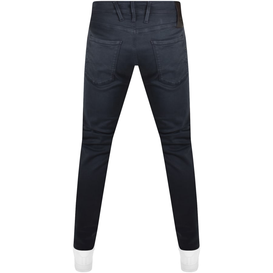 Image number 2 for Replay Anbass Slim Fit Hyperflex Jeans Navy