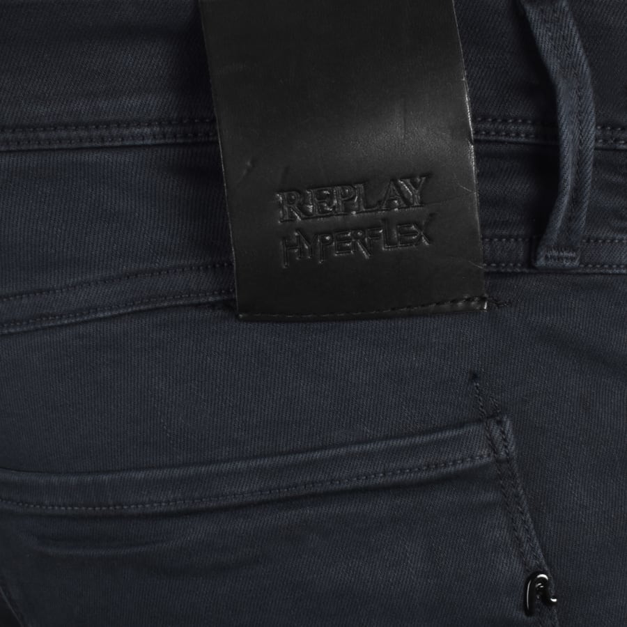 Image number 3 for Replay Anbass Slim Fit Hyperflex Jeans Navy