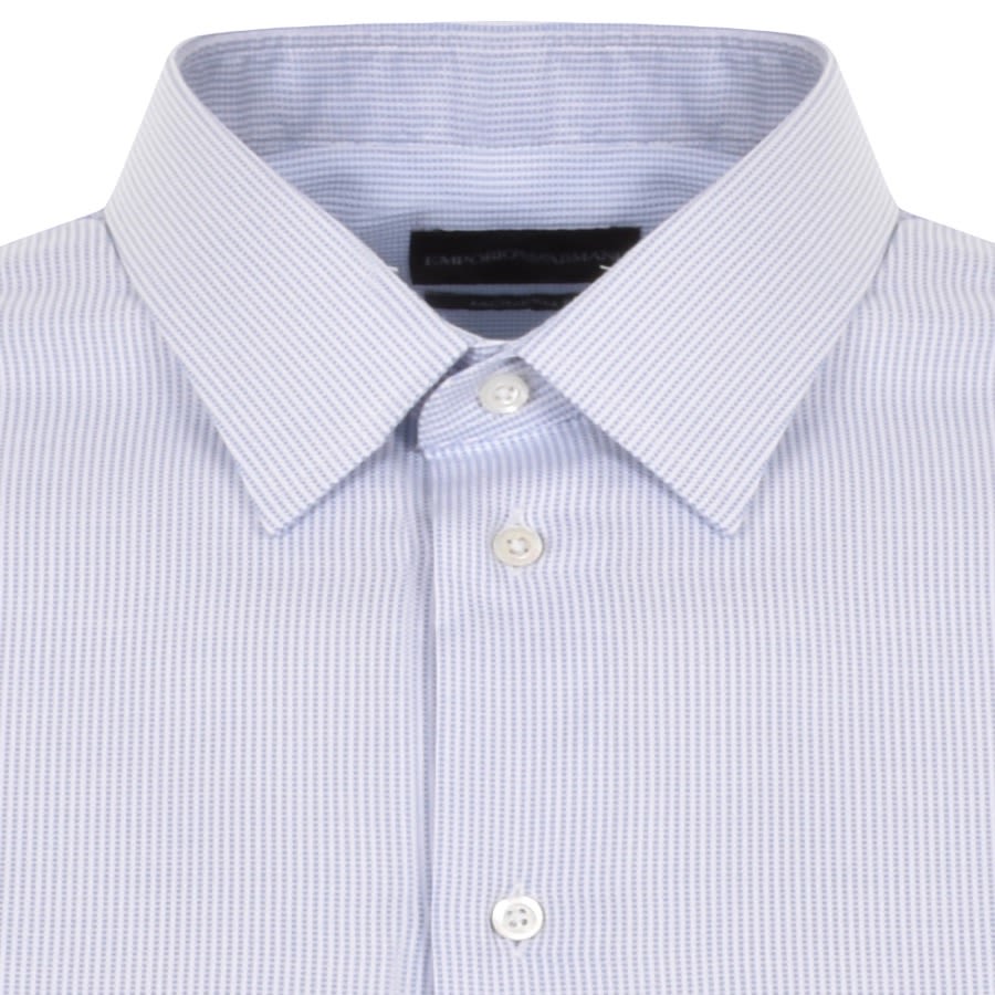 Image number 3 for Emporio Armani Logo Long Sleeve Shirt Blue