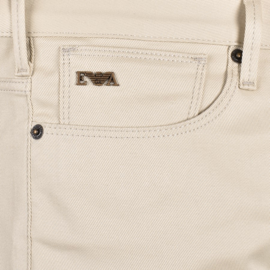 Image number 4 for Emporio Armani J06 Slim Fit Trousers Beige