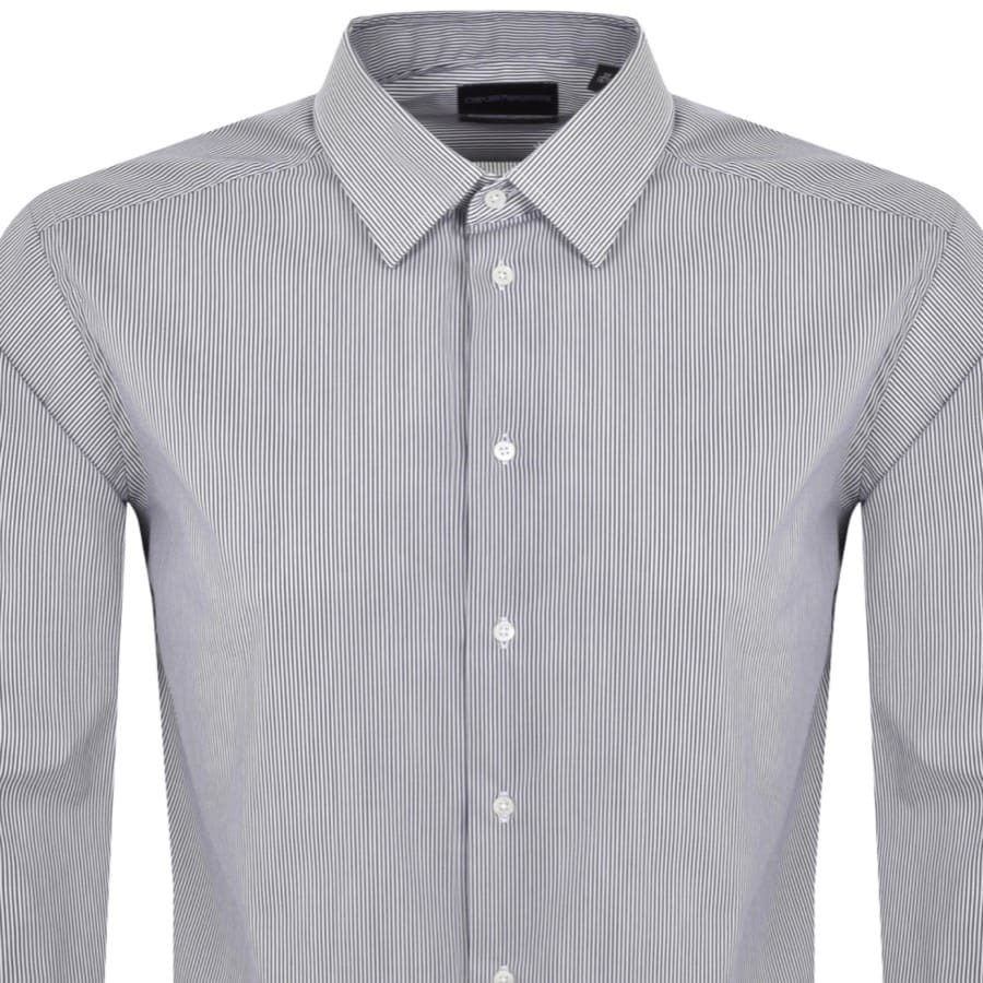 Image number 2 for Emporio Armani Logo Long Sleeve Shirt Navy