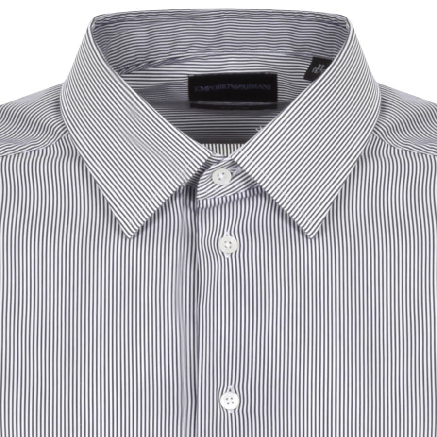 Image number 3 for Emporio Armani Logo Long Sleeve Shirt Navy