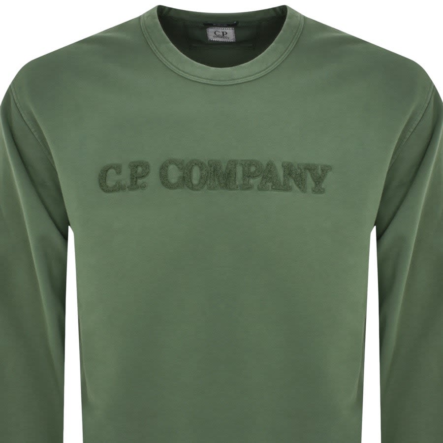 Image number 2 for CP Company Diagonal Sweatshirt Green