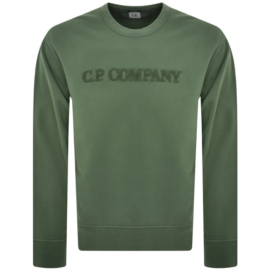 Image number 1 for CP Company Diagonal Sweatshirt Green