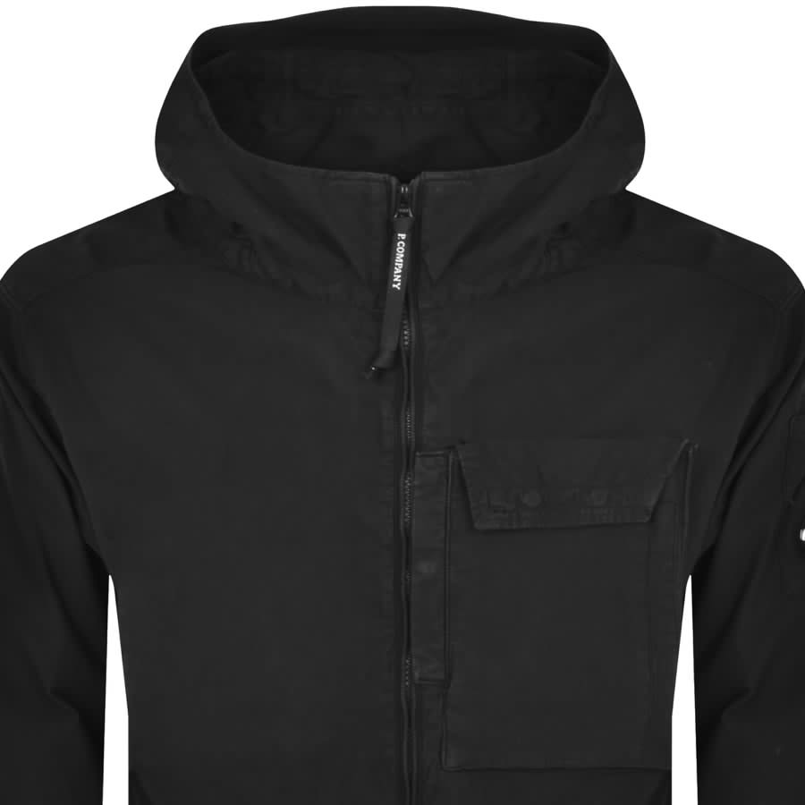 Image number 2 for CP Company Long Sleeved Full Zip Overshirt Black