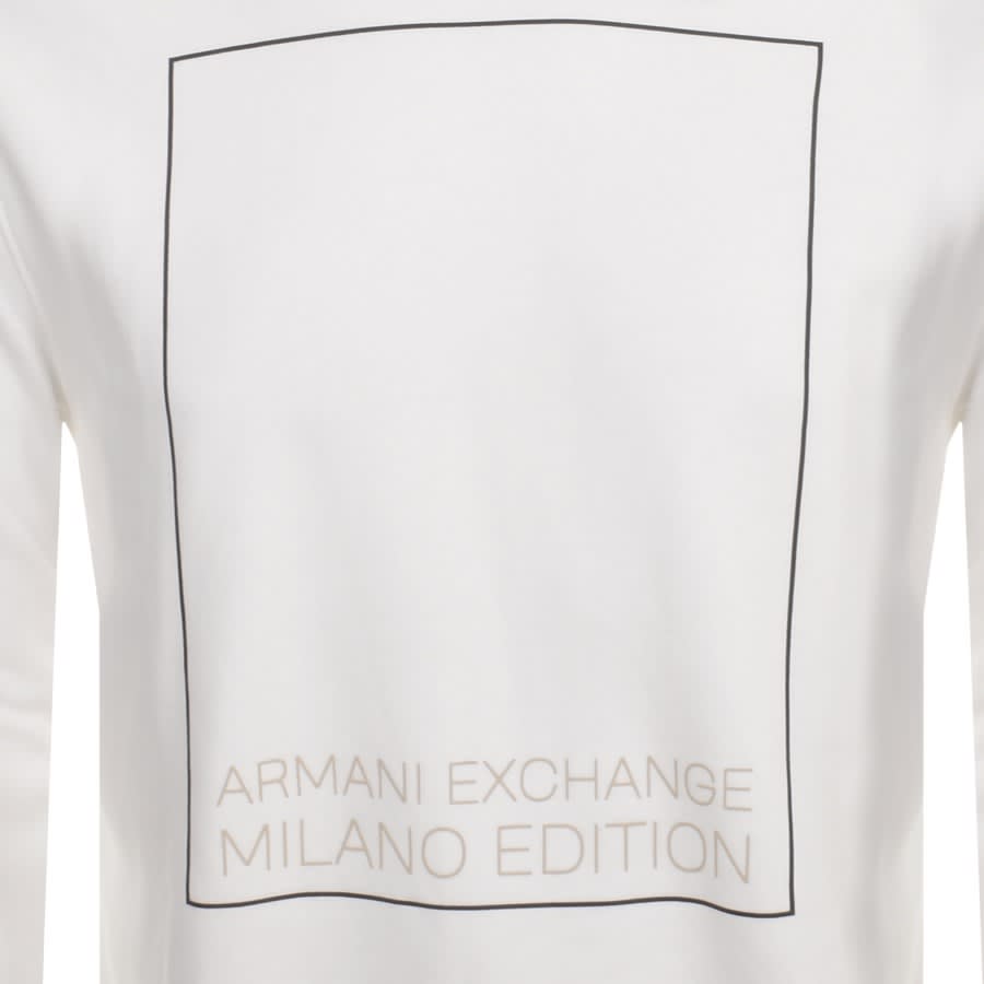 Image number 3 for Armani Exchange Crew Neck Logo Sweatshirt White
